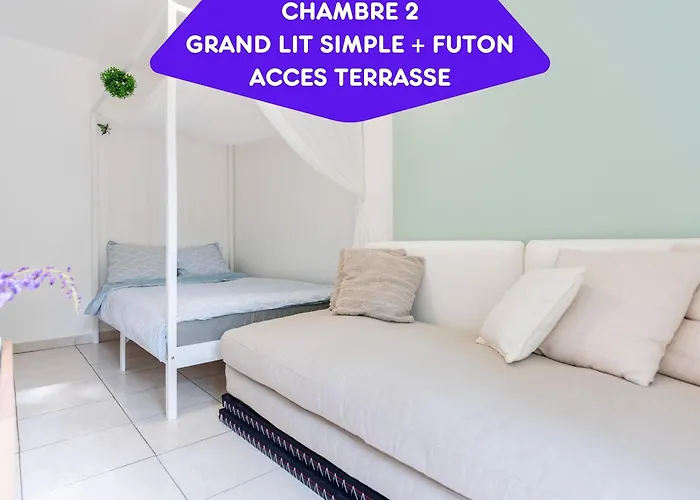 Bao Location - Ideal Pro & Groupe - Calme - Lumineux - Wifi - Terrasse - Jardin - Plage A 2Km - Proche Centre Ville, Gare, Commerces - Parking Prive